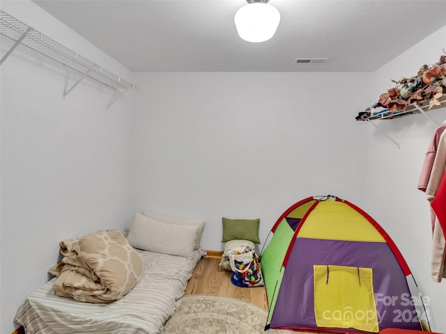 interior space with light hardwood / wood-style floors