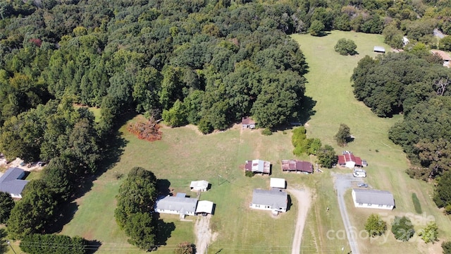 aerial view with a rural view