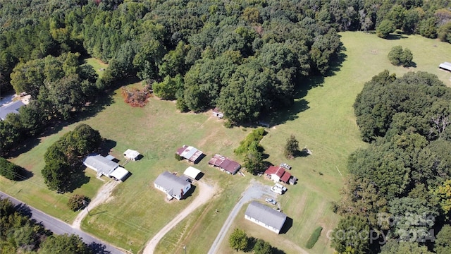 bird's eye view with a rural view