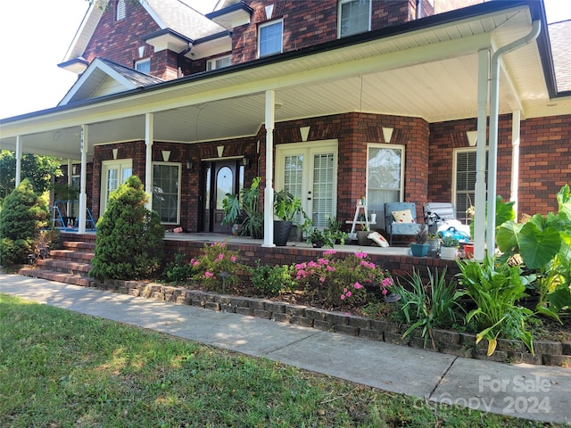 view of front of home with a porch