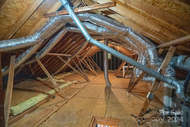 view of attic