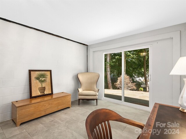 sitting room with plenty of natural light