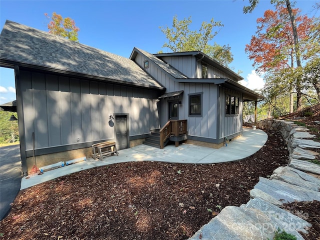 rear view of house with a patio