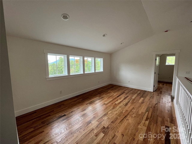 71 Crossings Cir, Fairview, NC 28730 - unfurnished room with lofted ceiling and wood finished floors