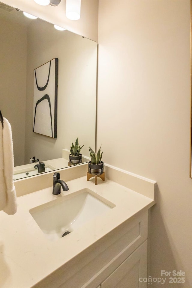 bathroom with vanity