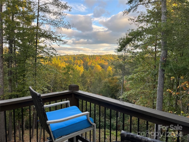 view of deck at dusk