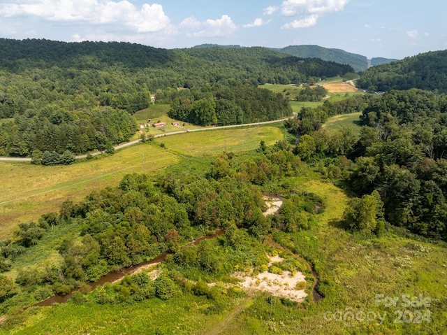 aerial view featuring a mountain view