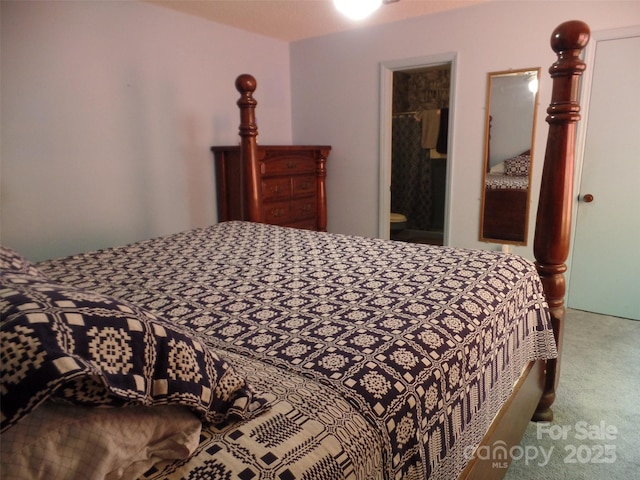 721 Kuenzel Eller Dr, Millers Creek, NC 28651 - carpeted bedroom with ensuite bath
