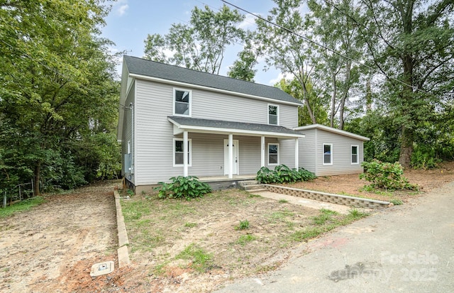 front of property with a porch