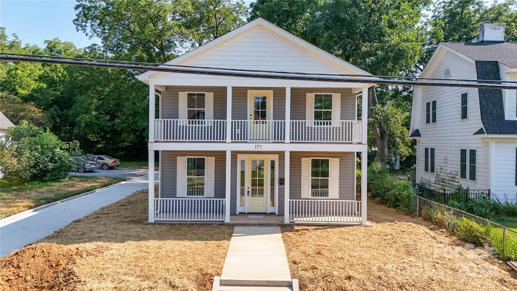 view of front of home with a porch