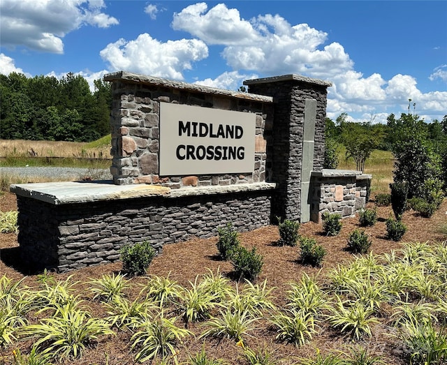 view of community sign