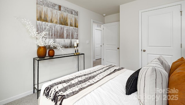 bedroom with carpet floors