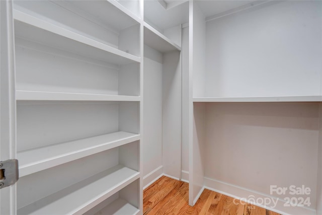 spacious closet with wood finished floors