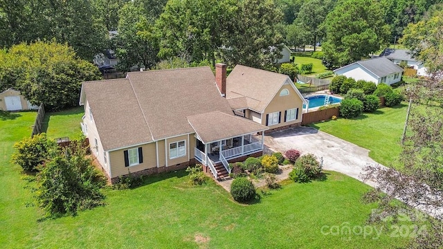 birds eye view of property