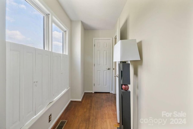 interior space with wood-type flooring