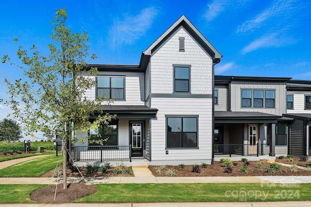 view of front of property with a porch