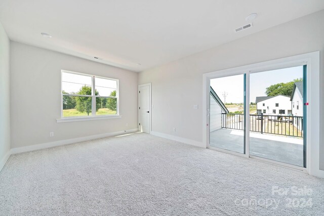 view of carpeted empty room