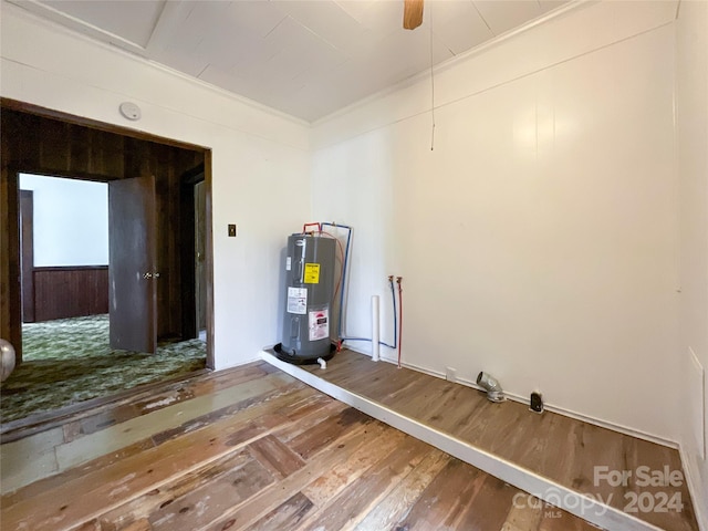 interior space featuring electric water heater