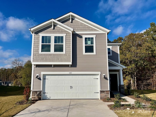 craftsman-style home featuring a garage