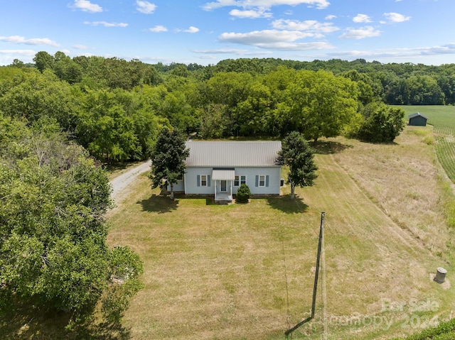 bird's eye view with a rural view