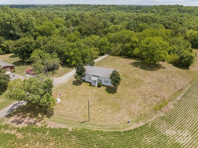 aerial view with a rural view