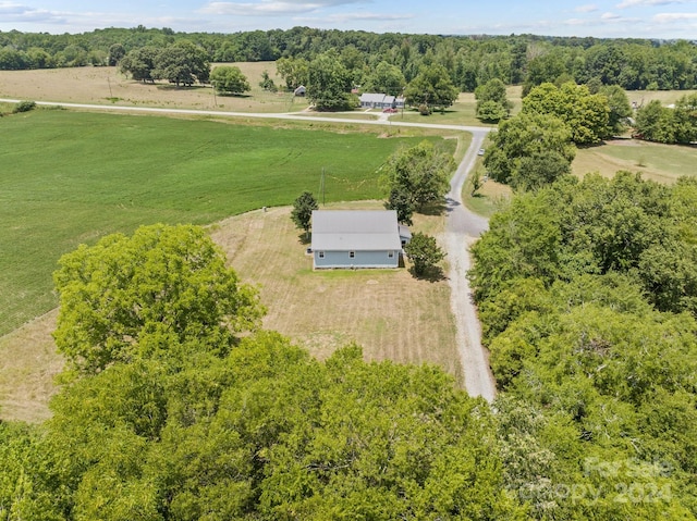 drone / aerial view featuring a rural view