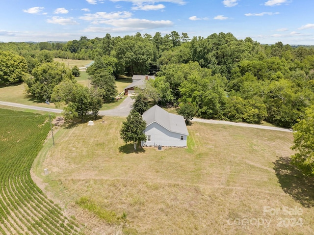 bird's eye view featuring a rural view