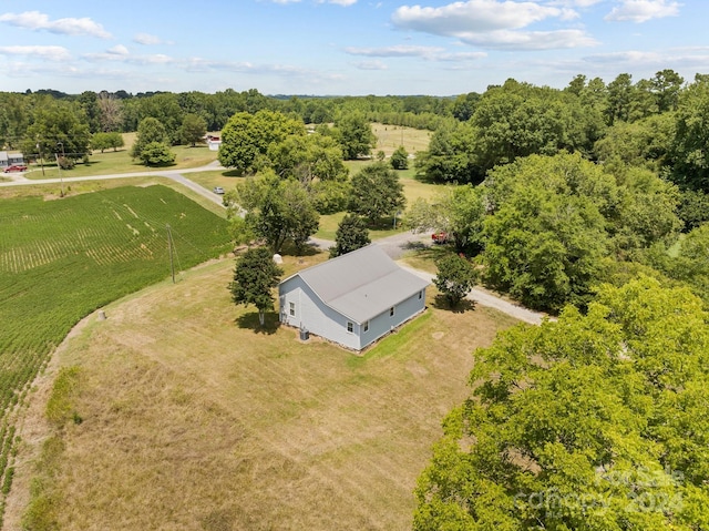 bird's eye view with a rural view