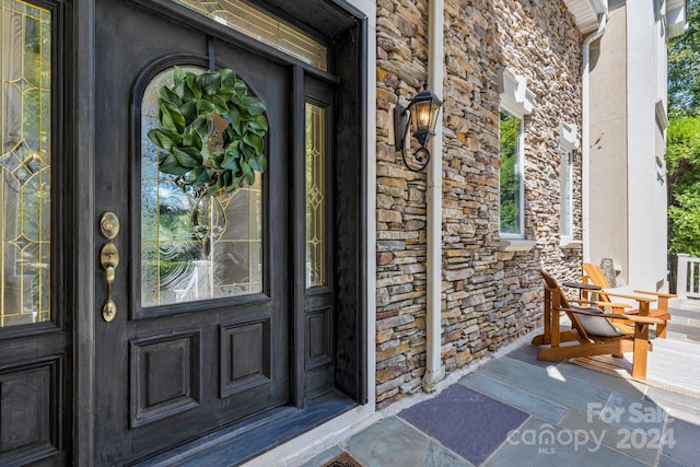 view of doorway to property