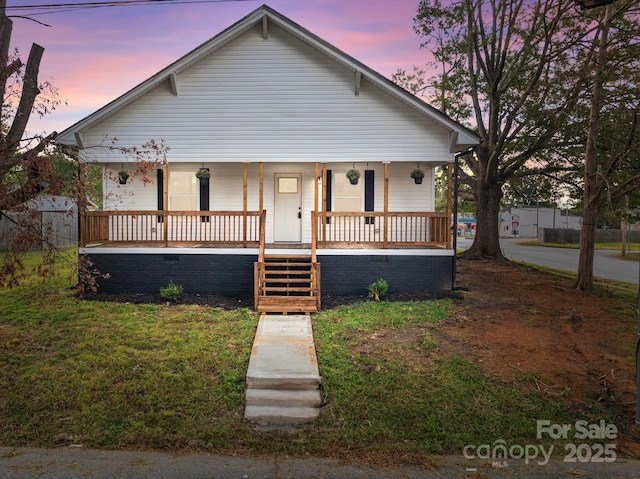 bungalow-style house with a porch