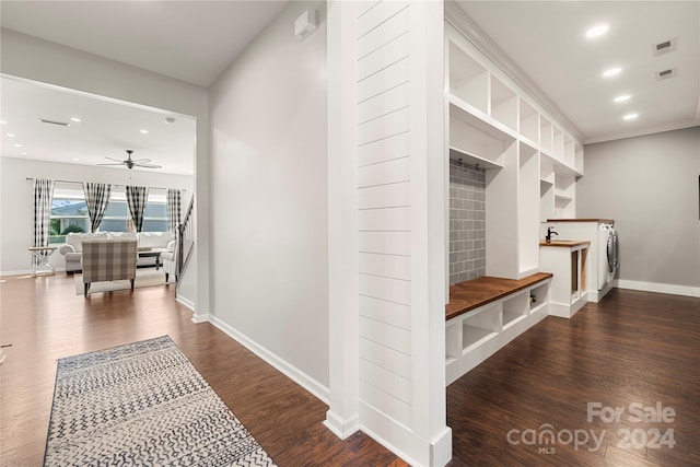 interior space featuring dark hardwood / wood-style floors