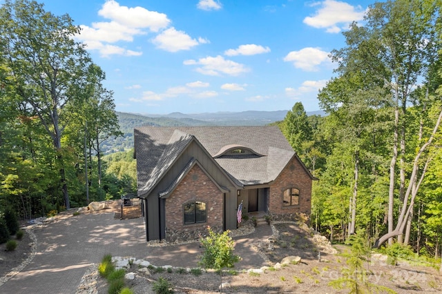 view of french country home