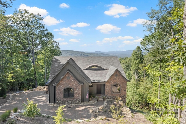 view of french country style house