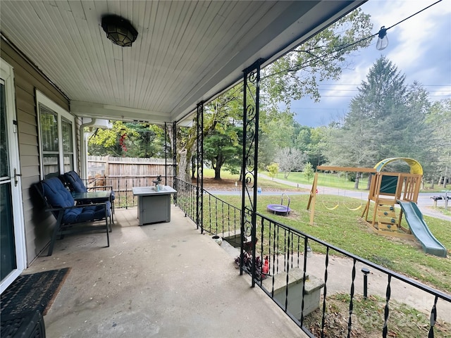 view of sunroom