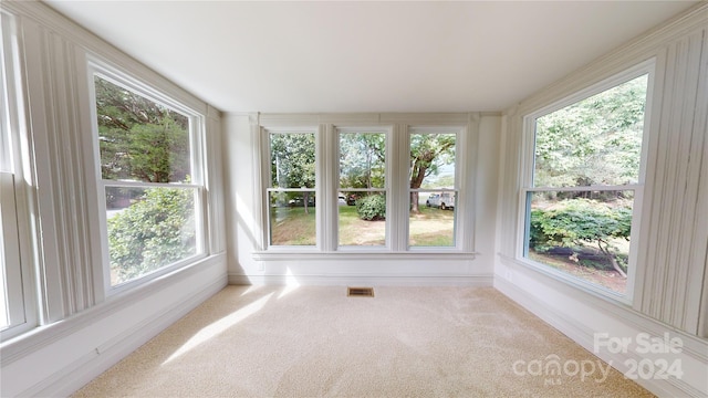 unfurnished sunroom featuring a healthy amount of sunlight