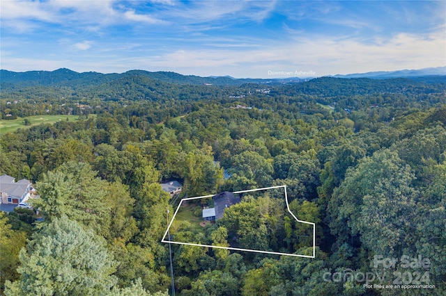 aerial view featuring a mountain view