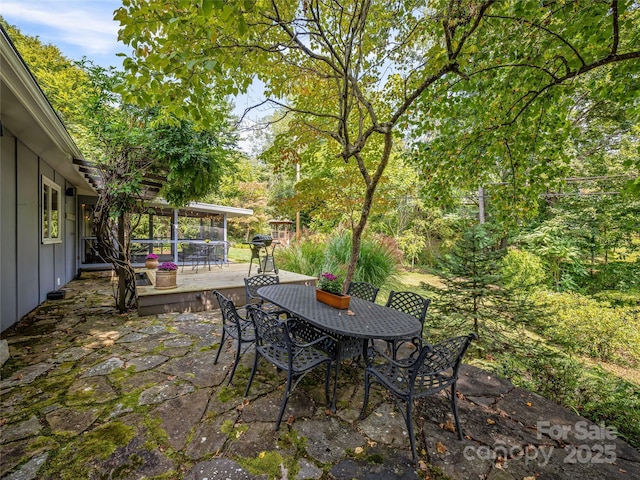 view of patio / terrace with a deck