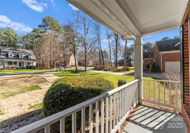 balcony with a porch