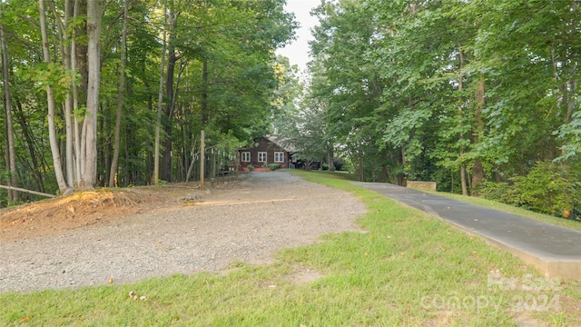 exterior space featuring gravel driveway