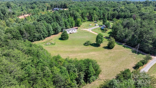 aerial view with a rural view