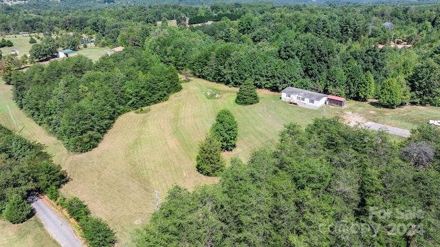 aerial view featuring a rural view