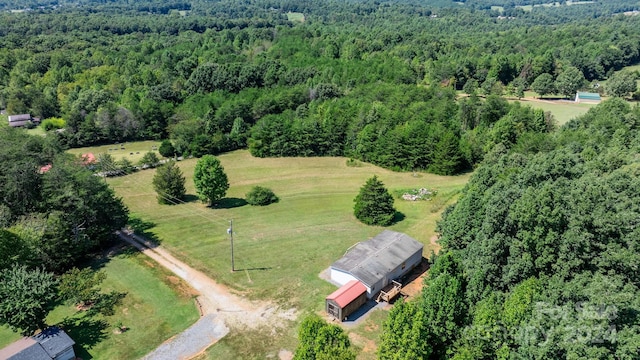 aerial view featuring a rural view