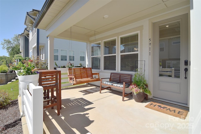 view of patio with covered porch