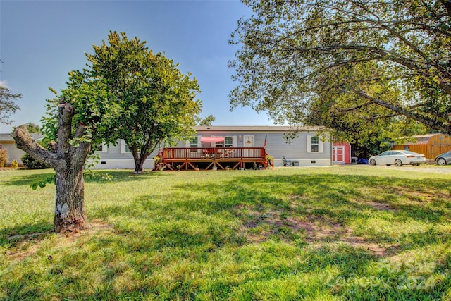 exterior space with a wooden deck