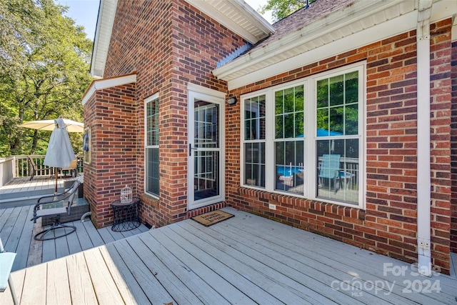 view of wooden deck