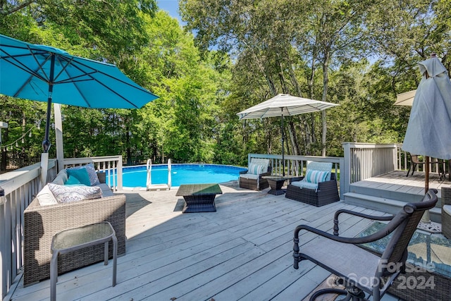 exterior space featuring an outdoor living space