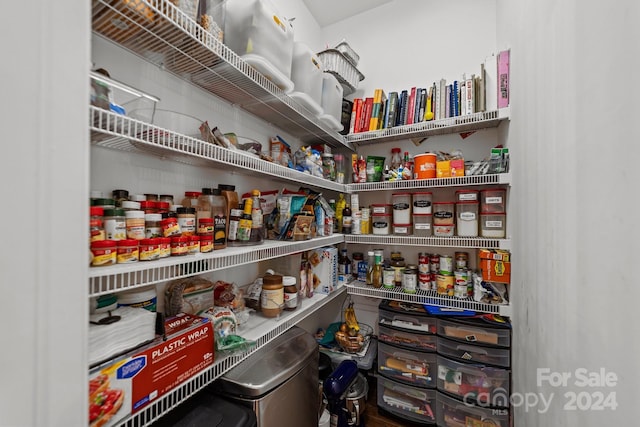 view of pantry