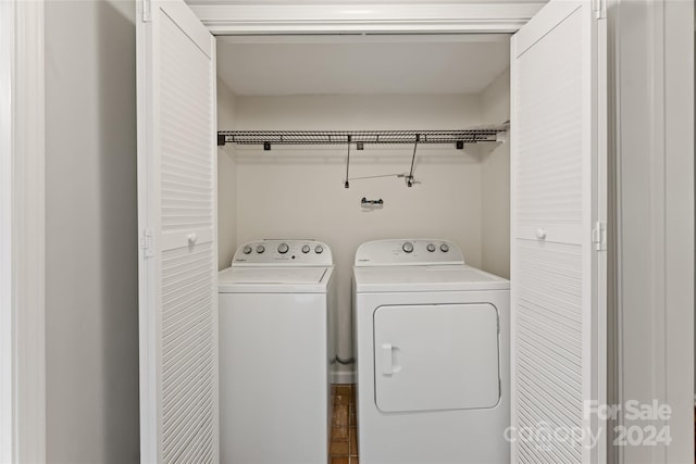 laundry area featuring independent washer and dryer