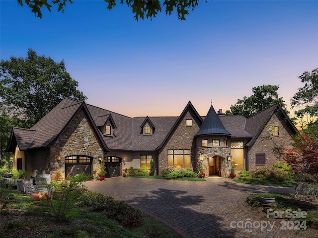 85 Smokey Ridge Trl, Arden, NC 28704 - french provincial home featuring stone siding and curved driveway
