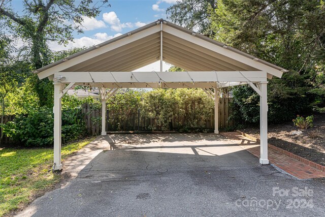 view of patio / terrace featuring a gazebo and fence